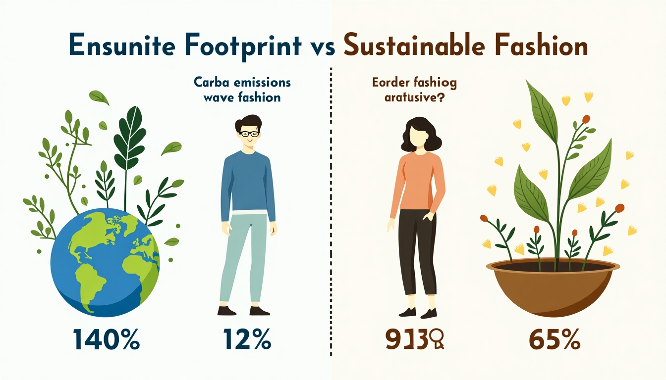 Vergleich des Umweltfußabdrucks: Fast Fashion vs. nachhaltige Mode.