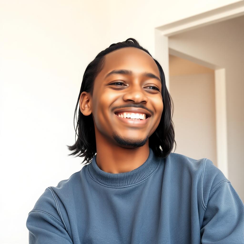 A person experiencing joy and contentment in a minimalist lifestyle.