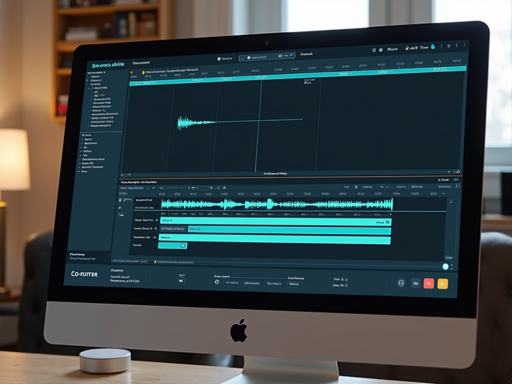 Einfache Podcast-Bearbeitungssoftware auf einem Computerbildschirm