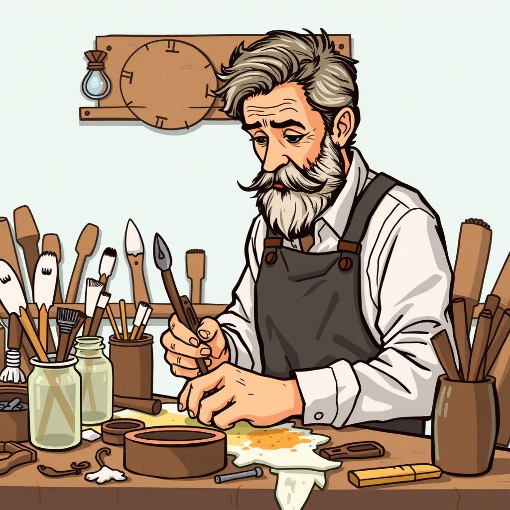 Künstler im Atelier