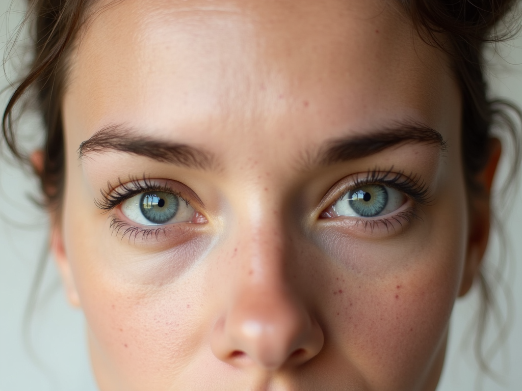 Minimalistisches Porträt mit Fokus auf den Augen.
