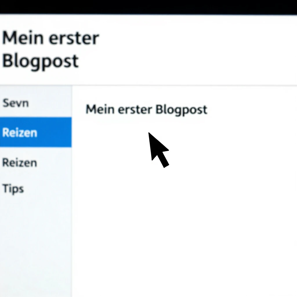 Blog-Dashboard mit neuem Post auf WordPress