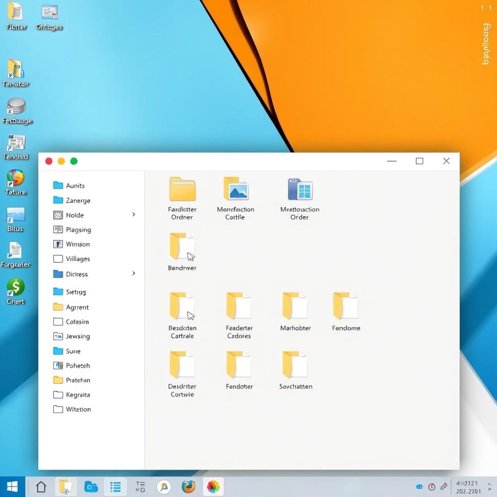 Organisierter Computer-Desktop.