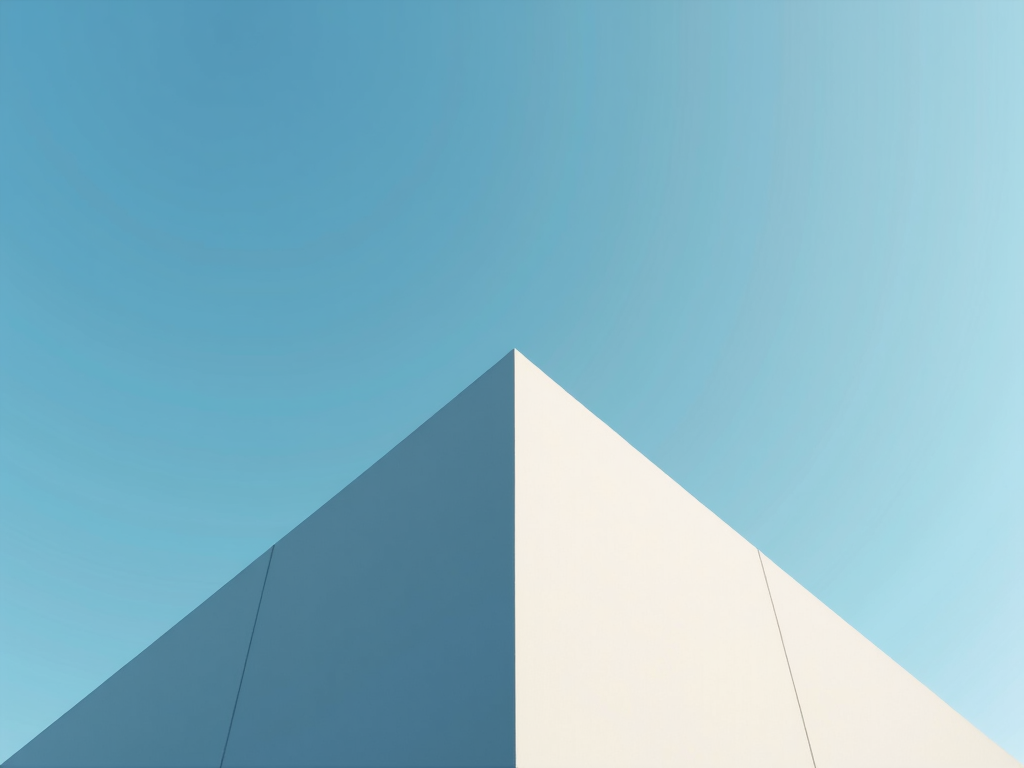 Minimalistische Architekturfotografie mit einer klaren Linie eines Gebäudes.