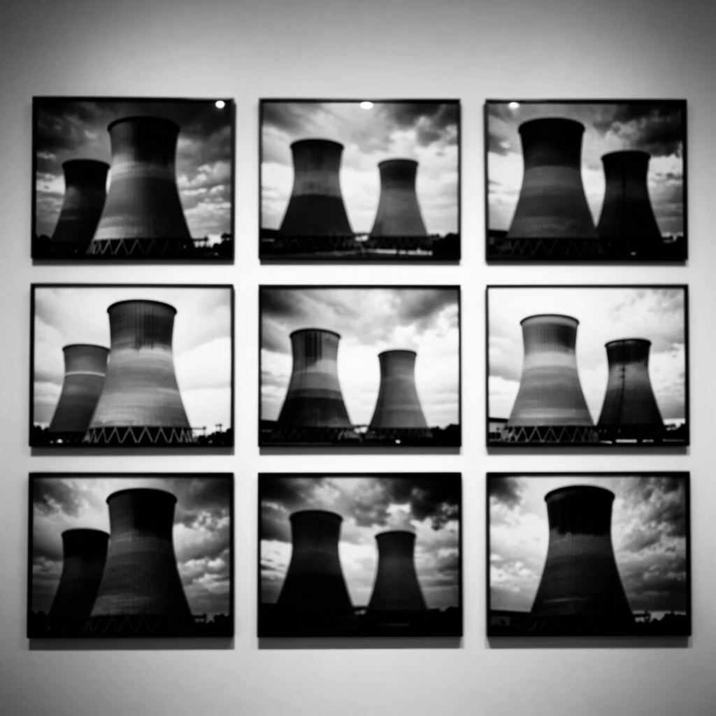 Gitter von Industrie-Fotografien von Bernd und Hilla Becher im Met Museum