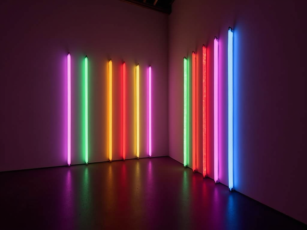 Dan Flavins Leuchtstoffröhren-Installation