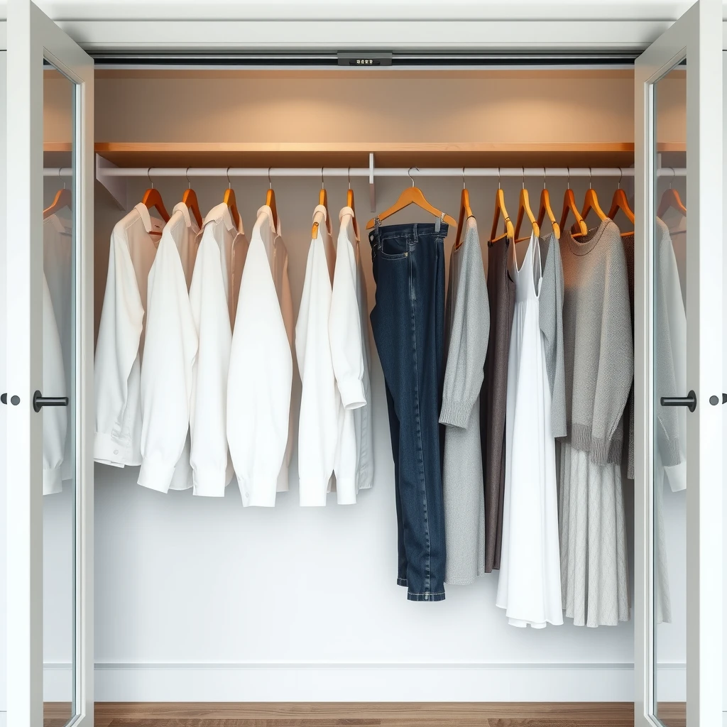 Eine minimalistische Kapselgarderobe mit wenigen, gut kombinierten Kleidungsstücken