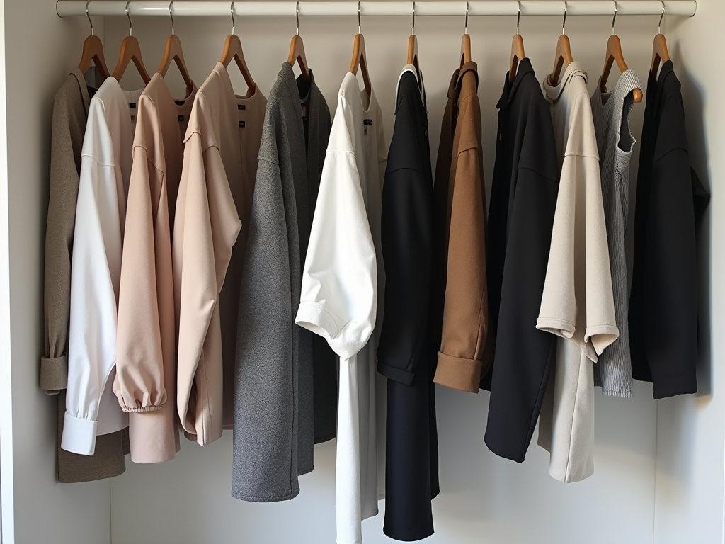 Ein minimalistischer Kleiderschrank mit wenigen vielseitigen Kleidungsstücken