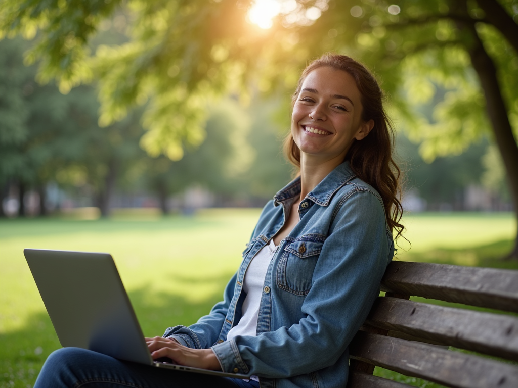 Person genießt die Natur ohne digitale Ablenkungen