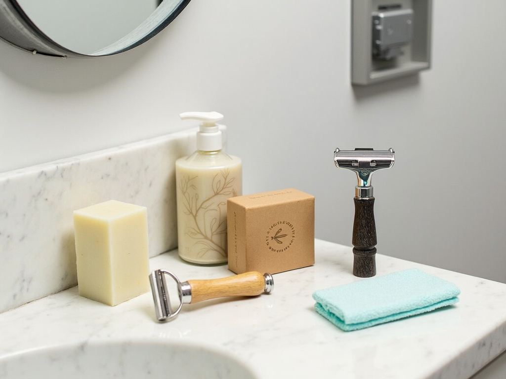 Umweltfreundliches Badezimmer mit festem Shampoo
