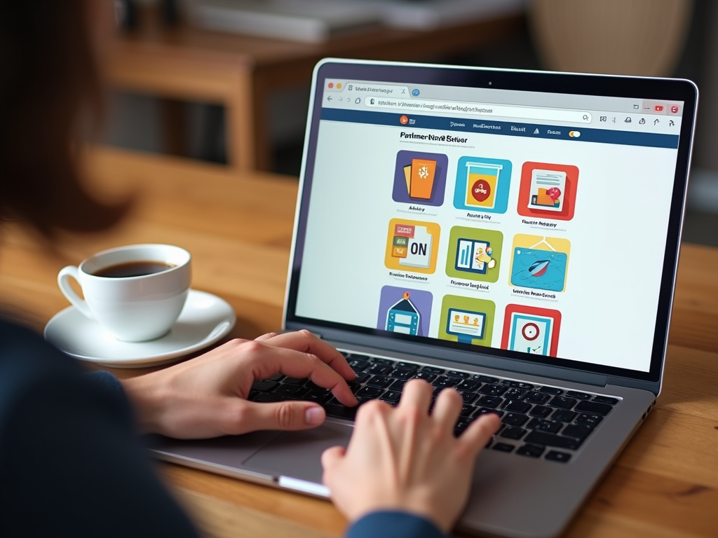 Person erstellt einen Email-Newsletter