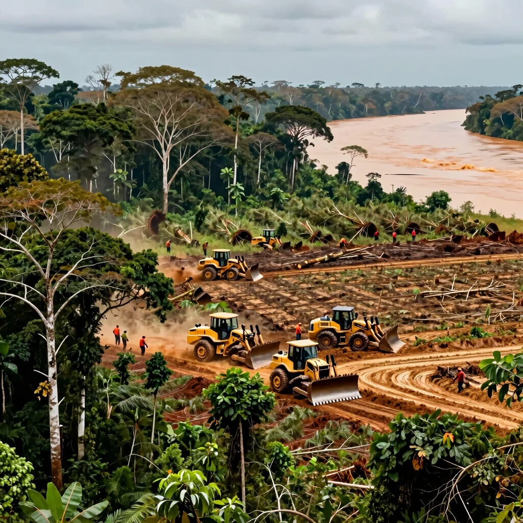 Abholzung des Amazonas-Regenwaldes für landwirtschaftliche Nutzung