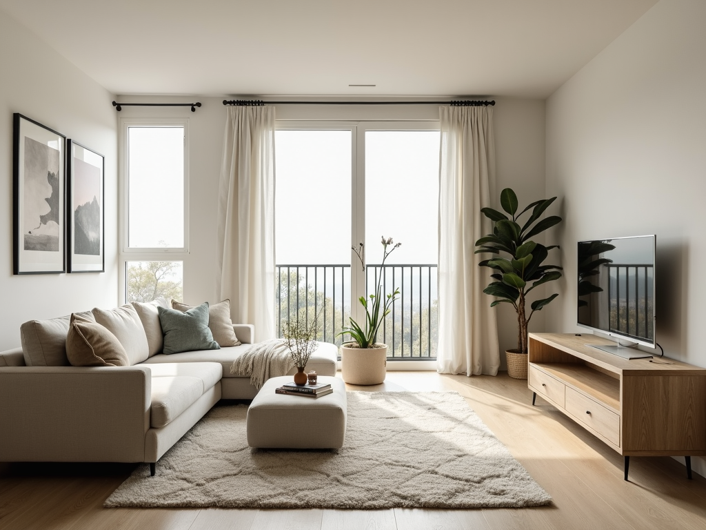 Minimalistisches Wohnzimmer