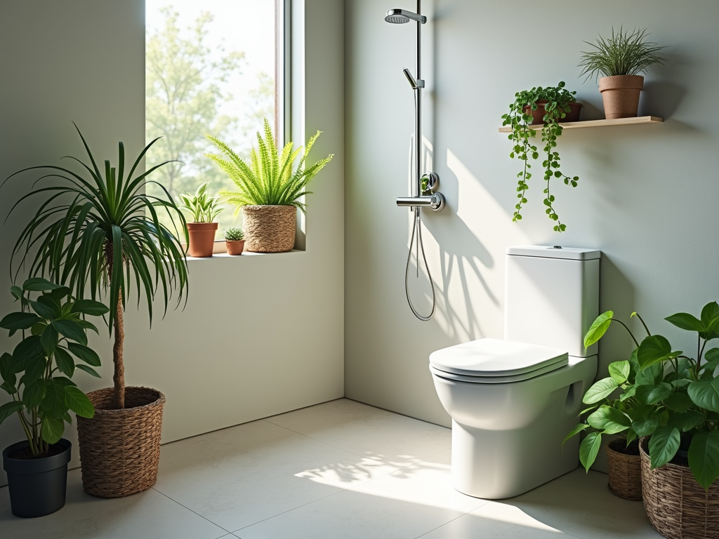 Badezimmer mit wassersparenden Armaturen