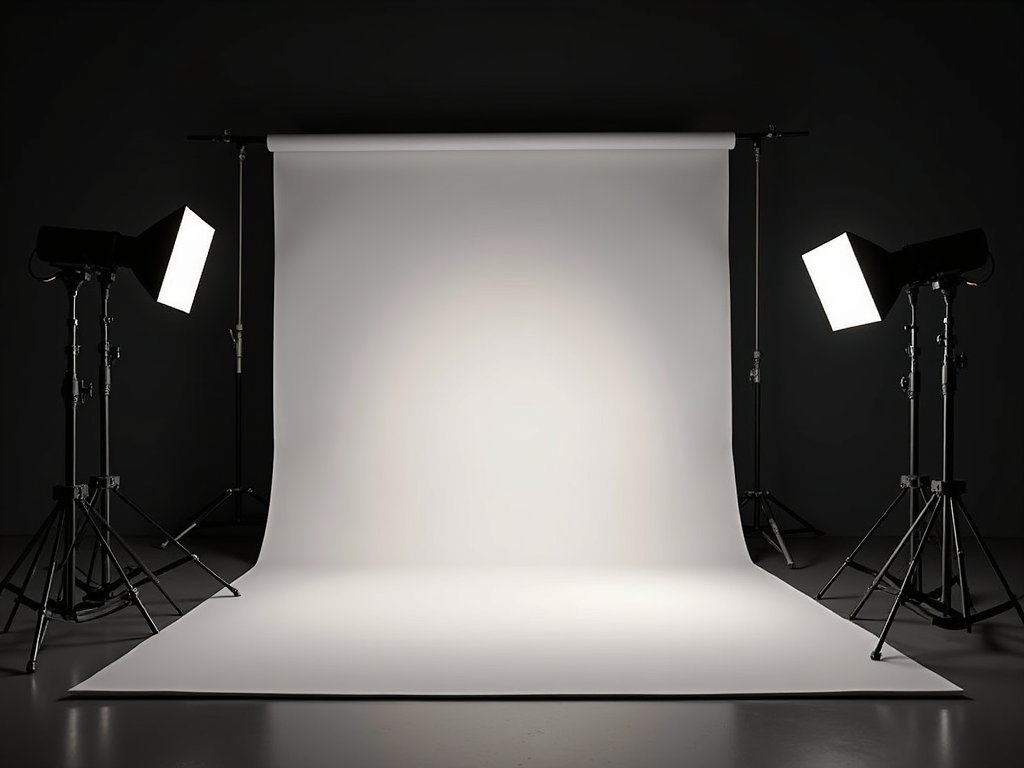 Studio-Beleuchtungsaufbau zur Experimentierung mit Licht und Schatten