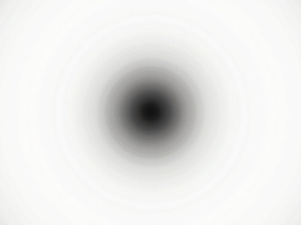 Ein minimalistisches Kunstwerk mit einem einzelnen schwarzen Kreis auf weißem Hintergrund.