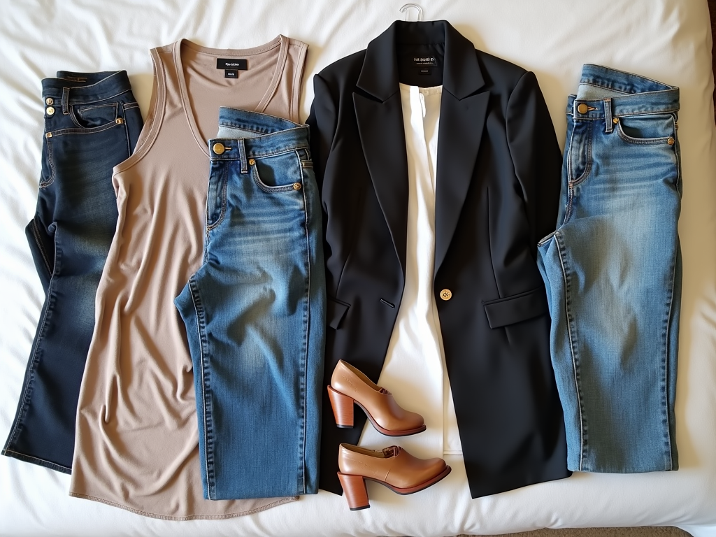 Eine Capsule Wardrobe mit vielseitigen Basics in neutralen Farben.
