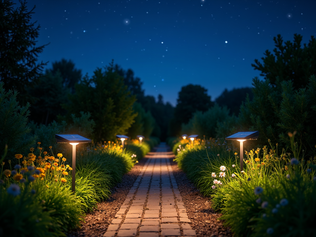 Solarbetriebene Gartenbeleuchtung – stimmungsvoll und umweltfreundlich.