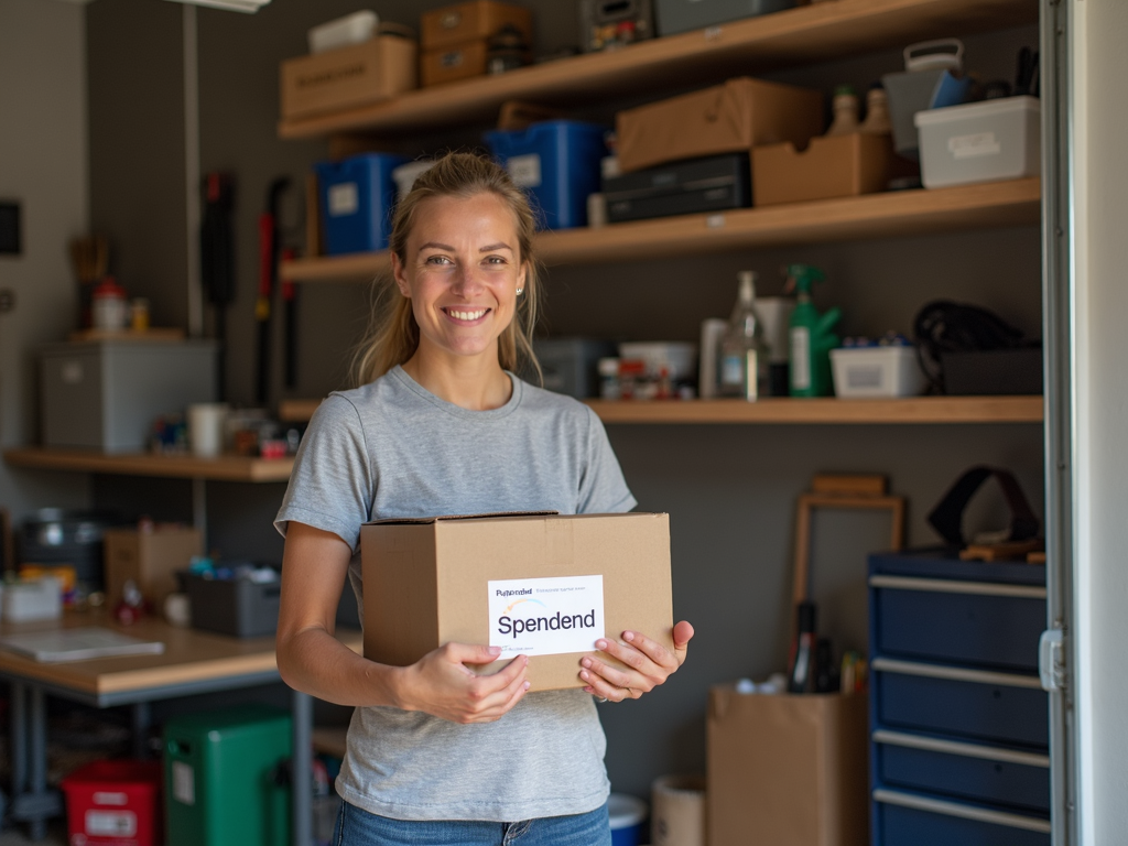 Ein ordentlicher Raum mit einer Spendenbox, bereit zum Loslassen