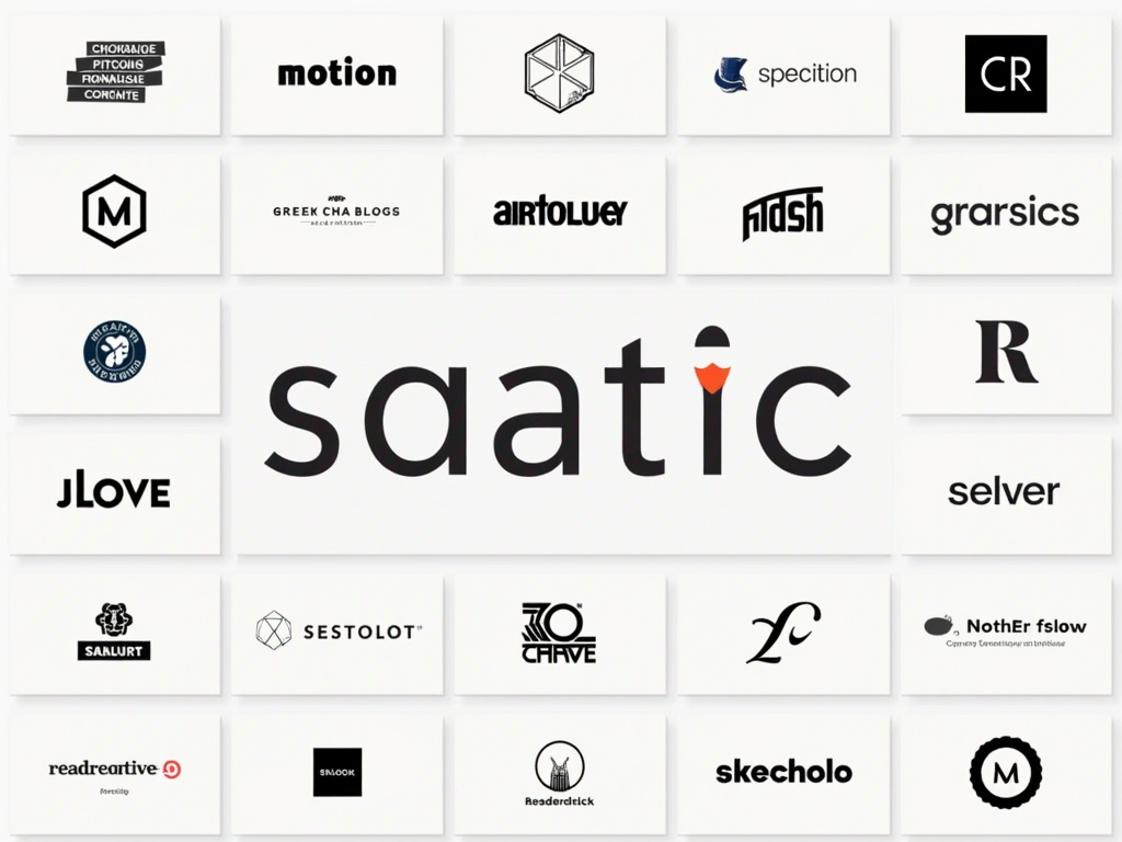 Eine Collage von Logos oder Headern beliebter Minimalismus-Blogs