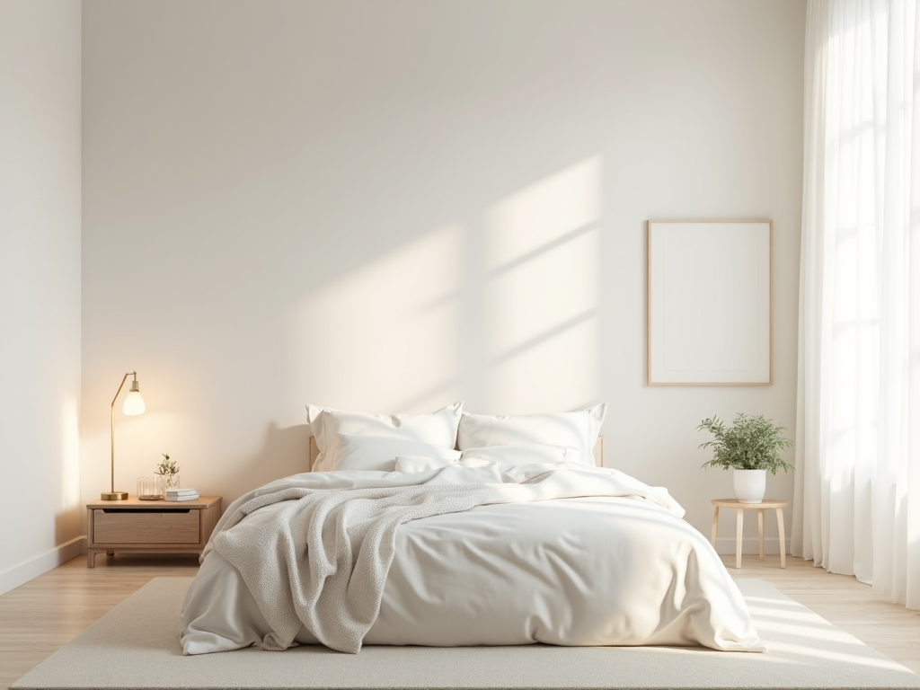 Ein minimalistisches Schlafzimmer