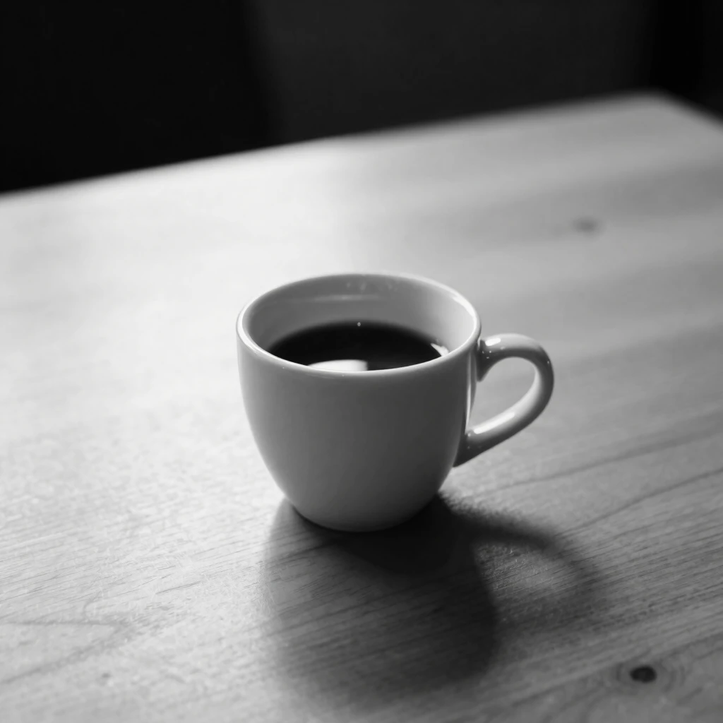 Minimalistische Fotografie einer Kaffeetasse