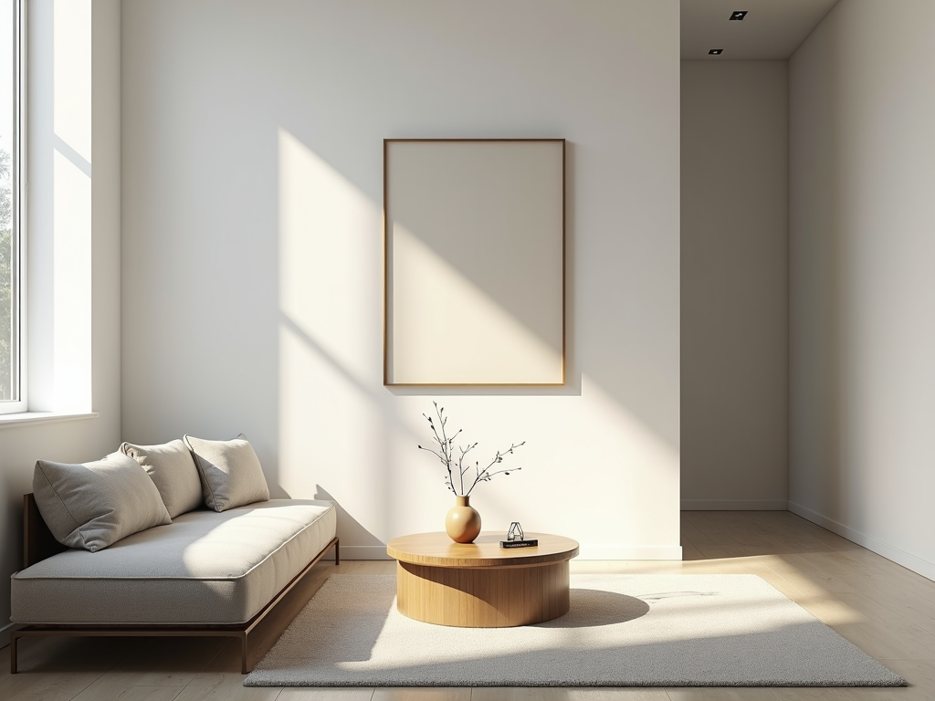 Minimalistisches Wohnzimmer