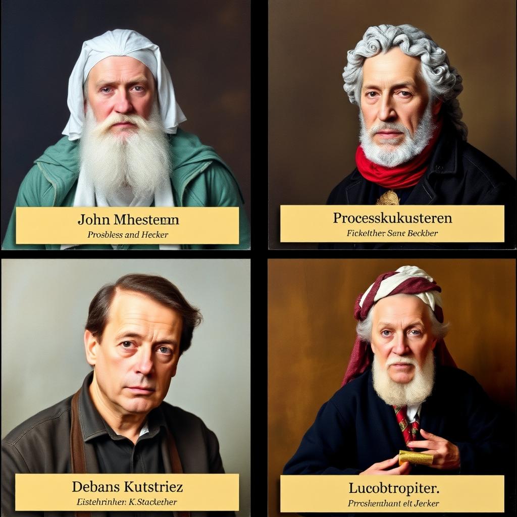 Porträts von Prozesskünstlern