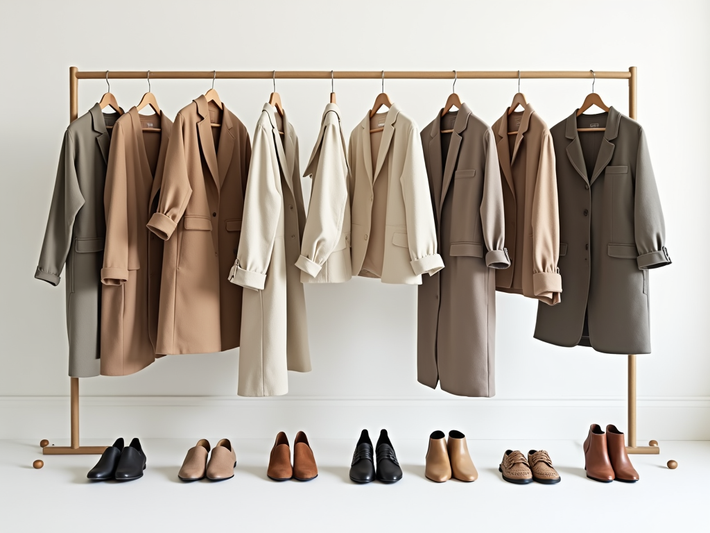 Ein minimalistischer Kleiderschrank mit einer Capsule Wardrobe.