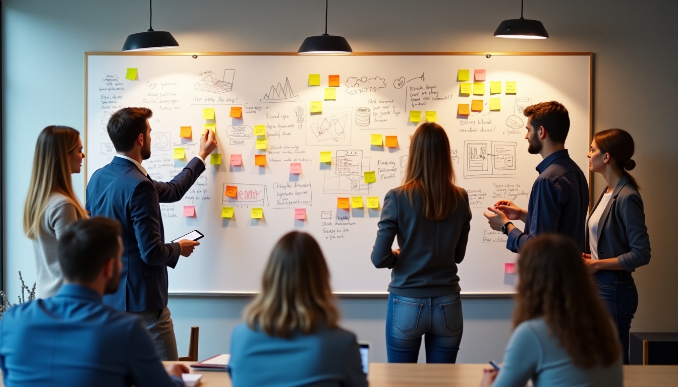 Marketingteam entwickelt kreative Ideen