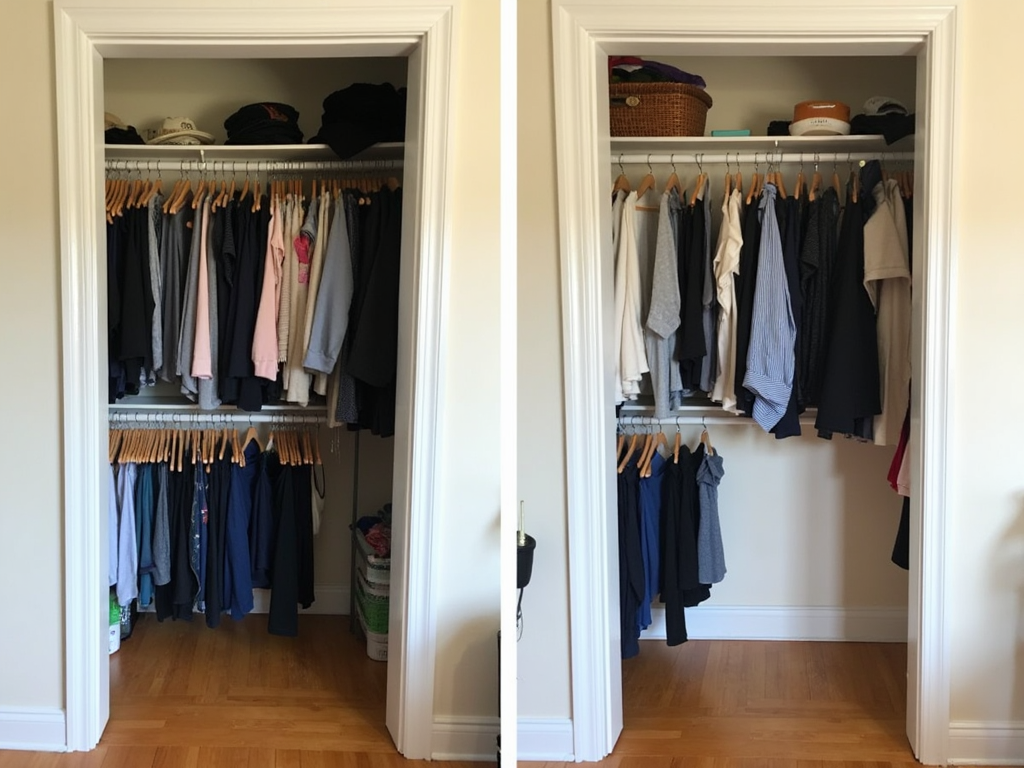Vorher-Nachher Kleiderschrank