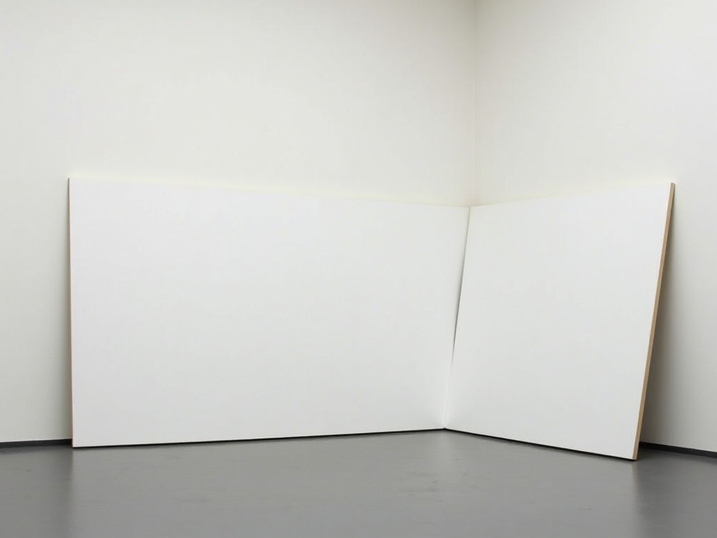 Kunstwerk 'Raum 19' von Imi Knoebel mit großen, einfarbigen Paneelen.