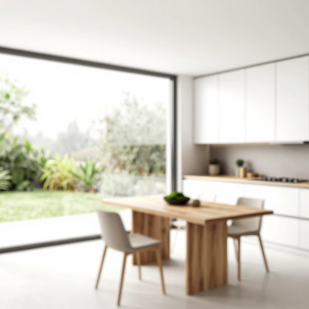 Modernes minimalistisches Apartment mit nachhaltigen Elementen im Jahr 2024