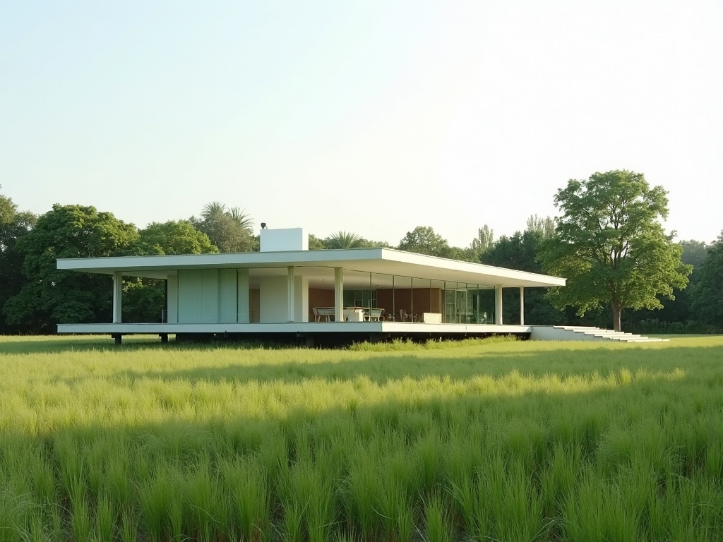Farnsworth House inmitten der Natur