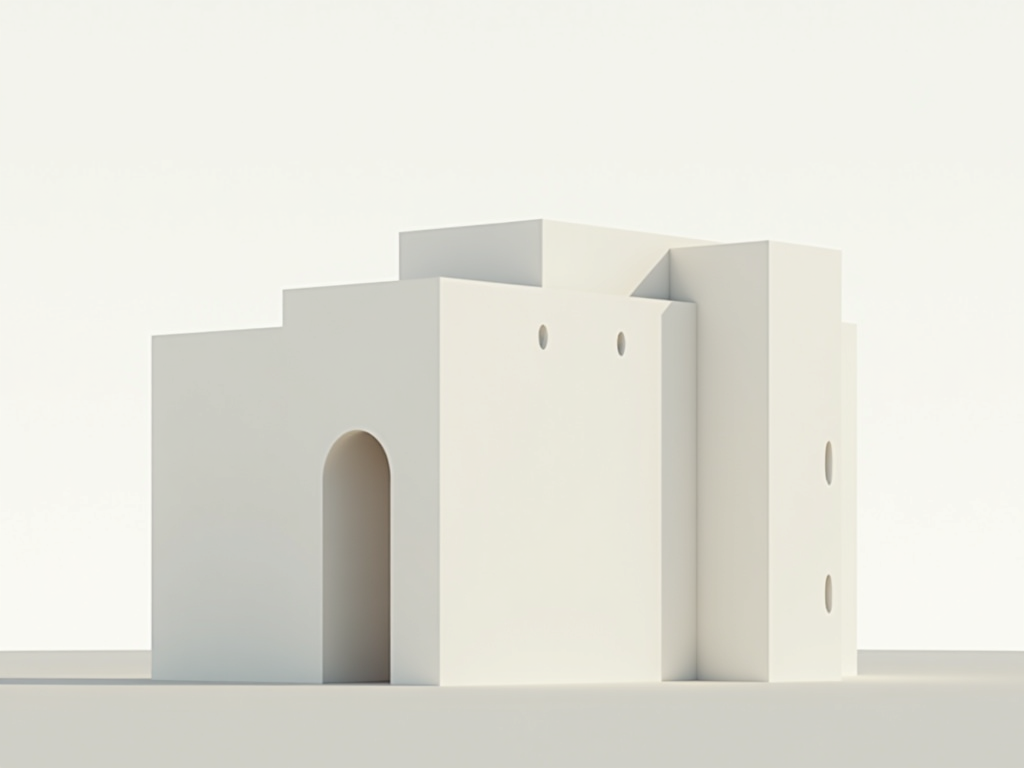 Ein minimalistisches Kunstwerk oder ein berühmtes minimalistisches Gebäude.