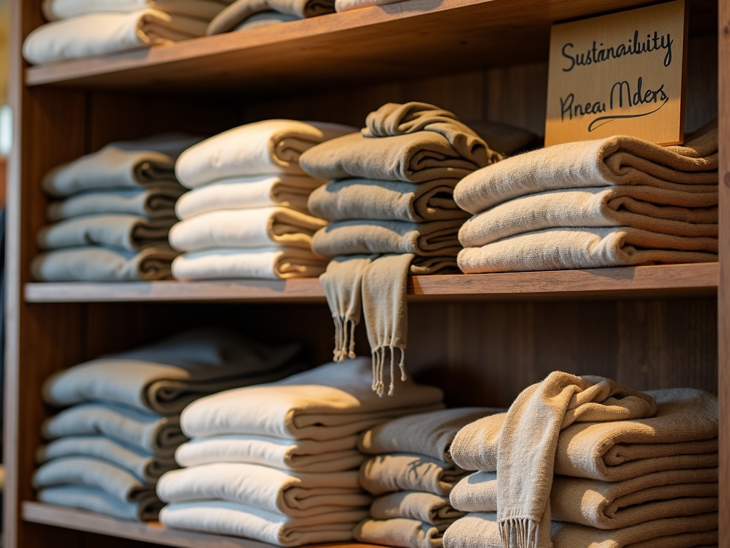Nachhaltige Kleidung in einem kleinen Laden