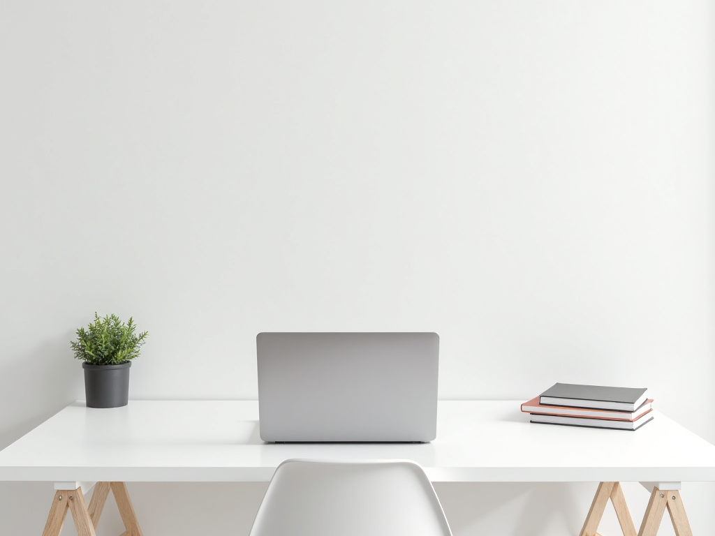 Ein minimalistischer Arbeitsplatz, der Ruhe und Fokus ausstrahlt