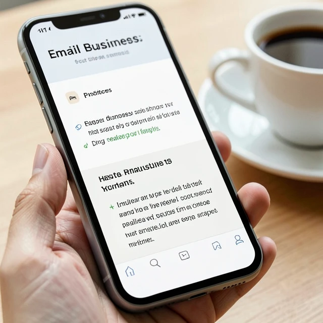 Beispiel eines minimalistischen Email-Newsletters auf dem Smartphone