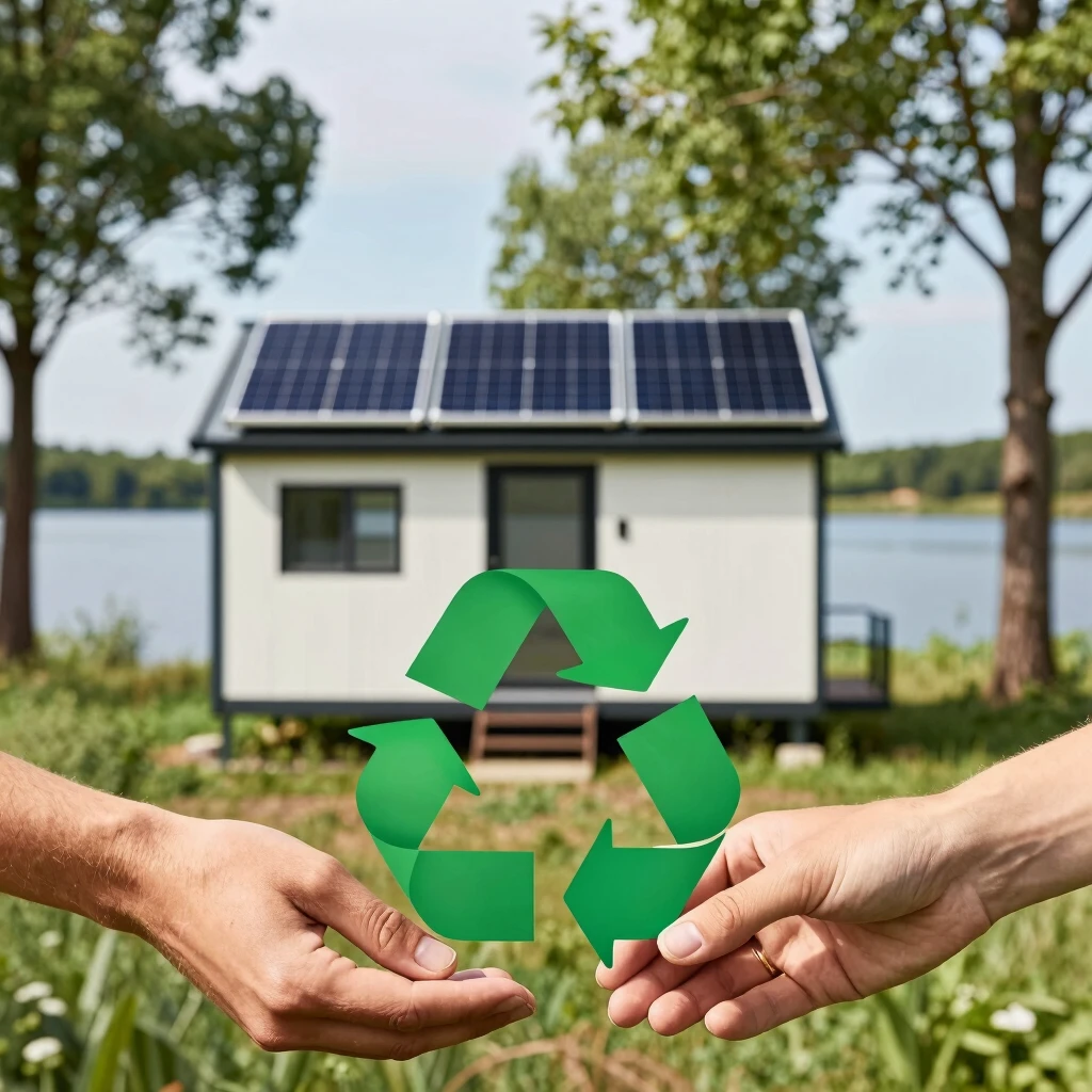 Nachhaltiges minimalistisches Leben in der Natur