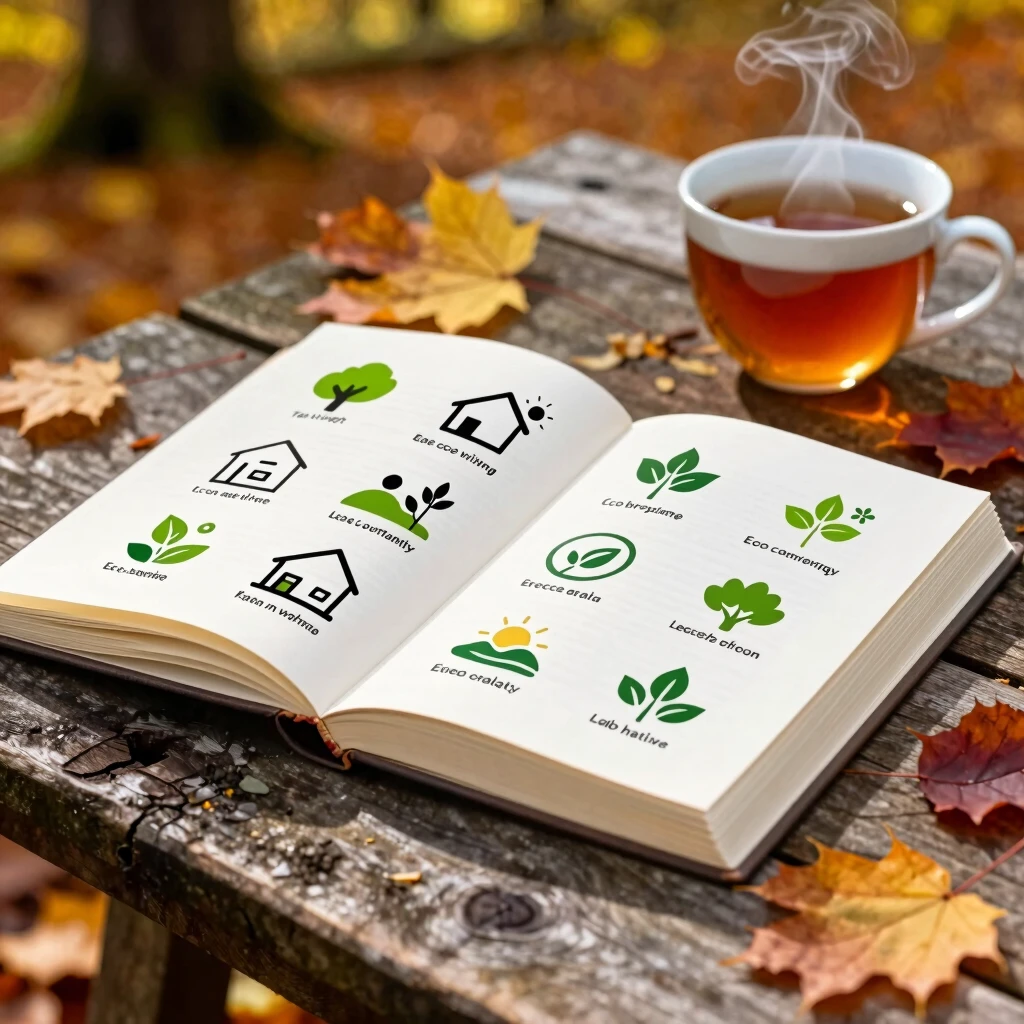 Offenes Buch über Minimalismus in der Natur