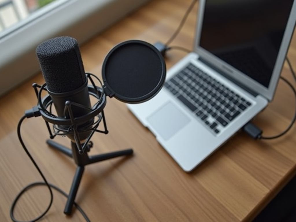 Eine einfache Podcasting-Ausrüstung mit minimaler Ausstattung