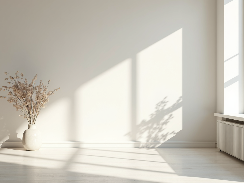 Minimalistisches Wohnzimmer mit natürlichem Licht