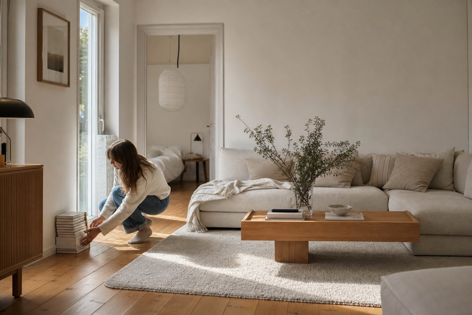 Minimalistisches Zuhause im Alltag