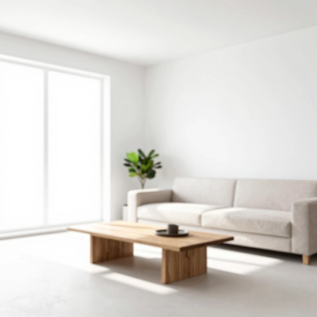 Ein modernes minimalistisches Wohnzimmer