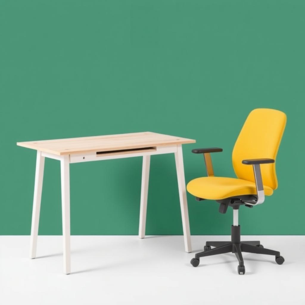 Minimalistische Büromöbel.