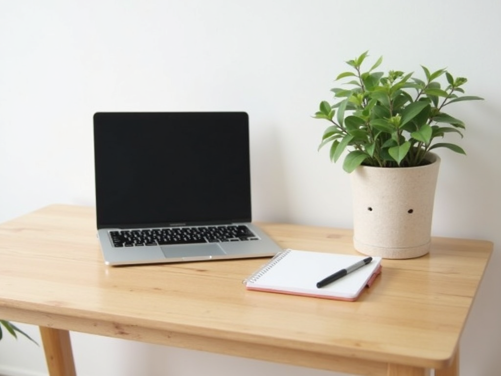 Minimalistischer Arbeitsplatz für Konzentration