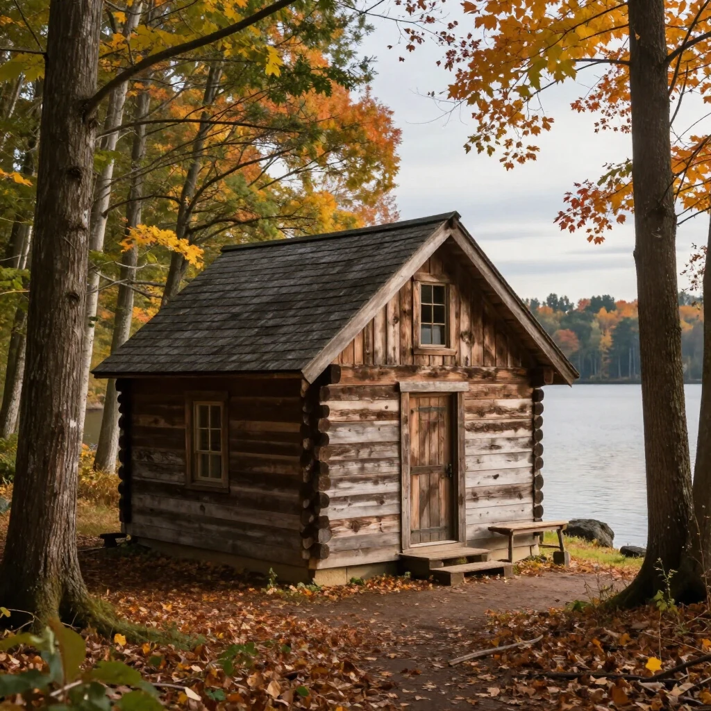 Henry David Thoreaus Hütte am Walden Pond