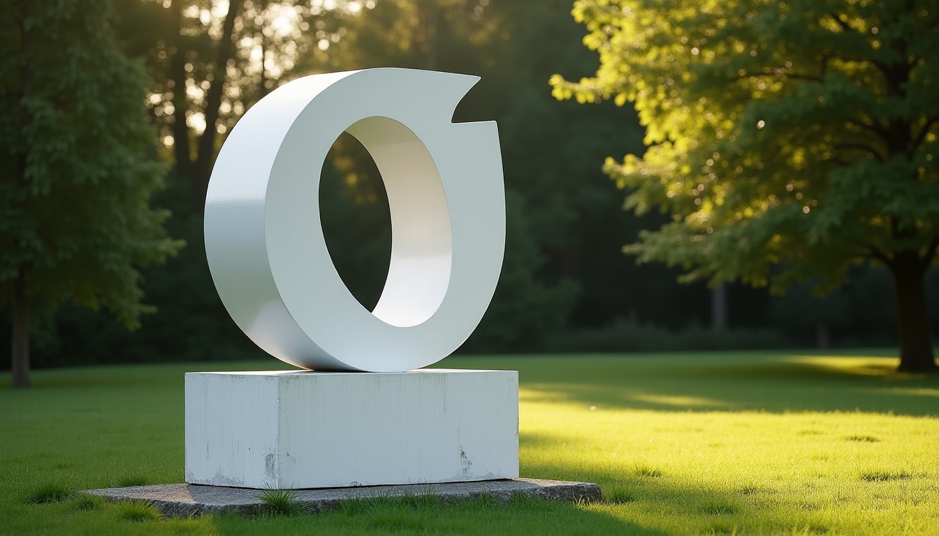 Minimalistische Skulptur im Freien