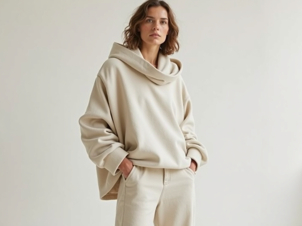 Minimalistisches Kleidungsstück aus nachhaltigen Stoffen