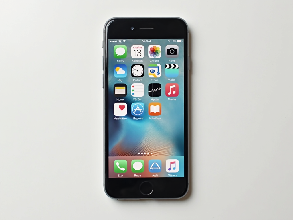 Smartphone mit minimalistischem Startbildschirm und wenigen Apps